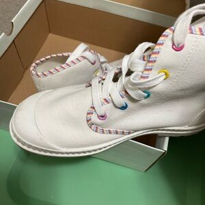Kohl's White Sneakers with Multicolor Accents
